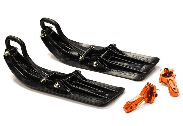 T8552ORANGE Front Sled Ski Attachment Set for Slash 2WD, Stampede 2WD, Rustler 2WD & Bandit - Image 1