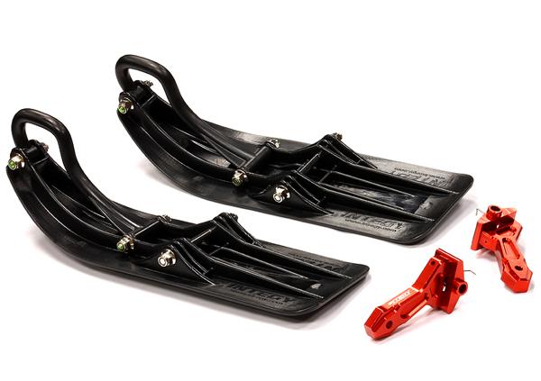 T8552RED Front Sled Ski Attachment Set for Slash 2WD, Stampede 2WD, Rustler 2WD & Bandit - Image 1