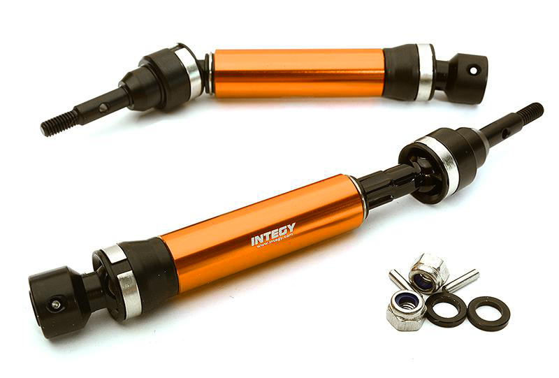 T8559ORANGE XHD V2 Front Universal Drive Shafts for Traxxas 1/10 Slash & Stampede 4X4 6851X - Image 1
