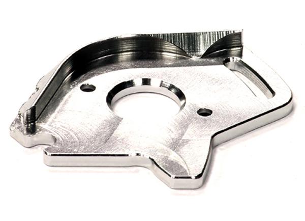 T8587SILVER Billet Machined Motor Plate for 1/10 Stampede 4X4 & Slash 4X4 (non-LCG) 6890 - Image 1