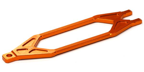 T8589ORANGE Billet Machined T3 Battery Hold-Down Plate for Traxxas 1/10 Stampede 4X4 6727 - Image 1
