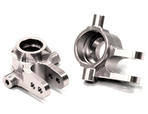 T8594SILVER Machined T2 Steering Blocks for 1/10 Stampede 4X4, Slash 4X4 & Rustler 4X4 6837 - Image 1