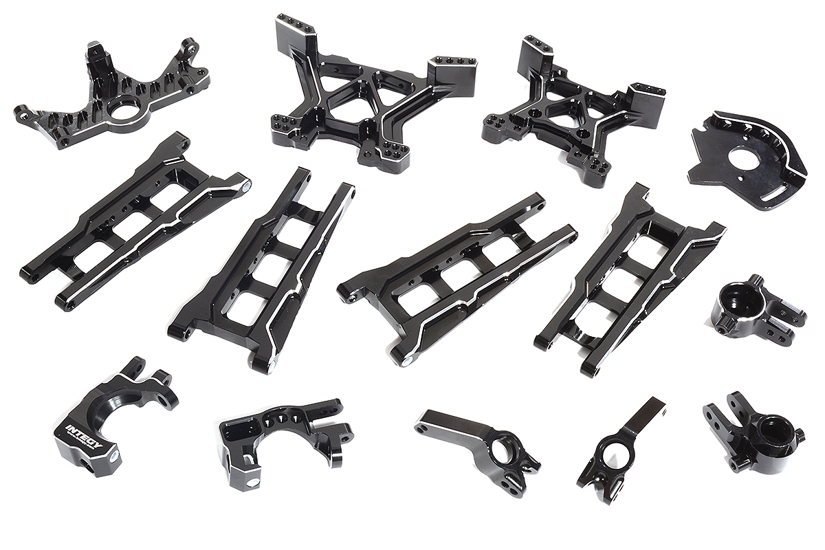 T8595BLACK Billet Machined T2 Conversion Kit for 1/10 Stampede 4X4 & Slash 4X4 (non-LCG) - Image 1