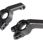 Black Machined T2 Rear Hub Carriers for 1/10 4X4 RC Truck Models 1952