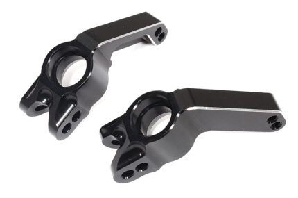 Black Machined T2 Rear Hub Carriers for 1/10 4X4 RC Truck Models 1952