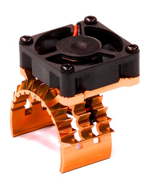 T8635ORANGE T2 Motor Heatsink w/ Cooling Fan for Traxxas 1/10 Stampede 4X4 & Slash 4X4 - Image 1