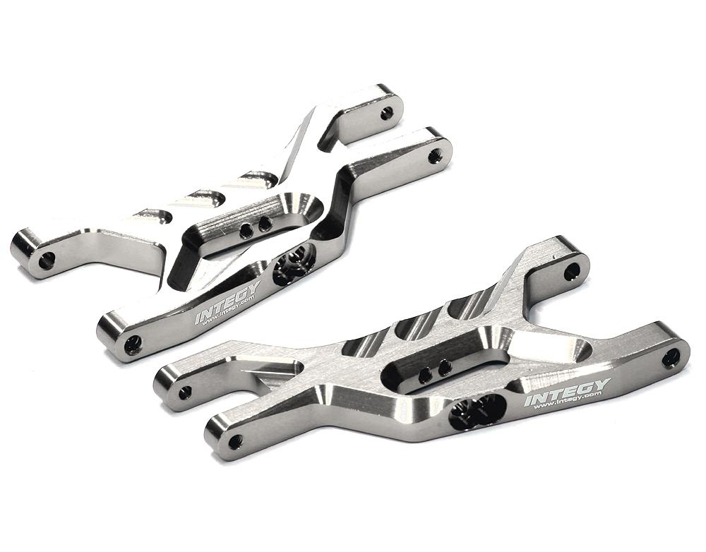 T8640SILVER Machined T3 Front Lower Arms for 1/10 Rustler2WD, Stampede2WD, Slash2WD 3631 - Image 1