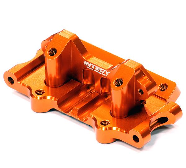 T8641ORANGE Machined T3 Front Bulkhead for 1/10 Rustler 2WD, Stampede 2WD & Slash 2WD 2530A - Image 1