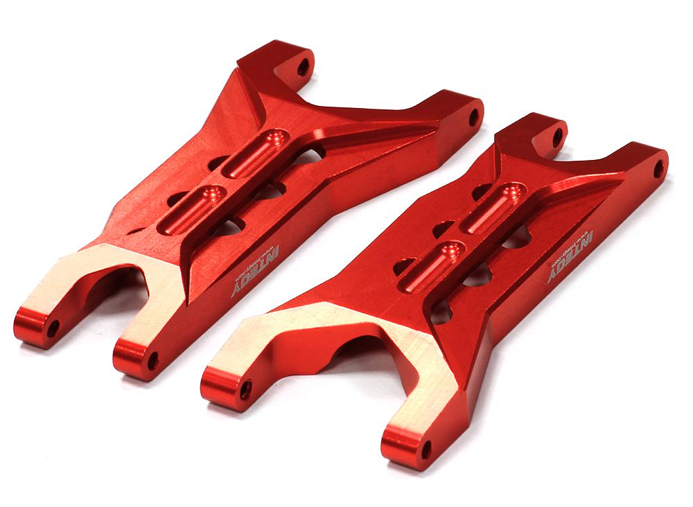 T8645RED Billet Machined T3 Rear Lower Arms for 1/10 Rustler 2WD & Stampede 2WD 3655X - Image 1