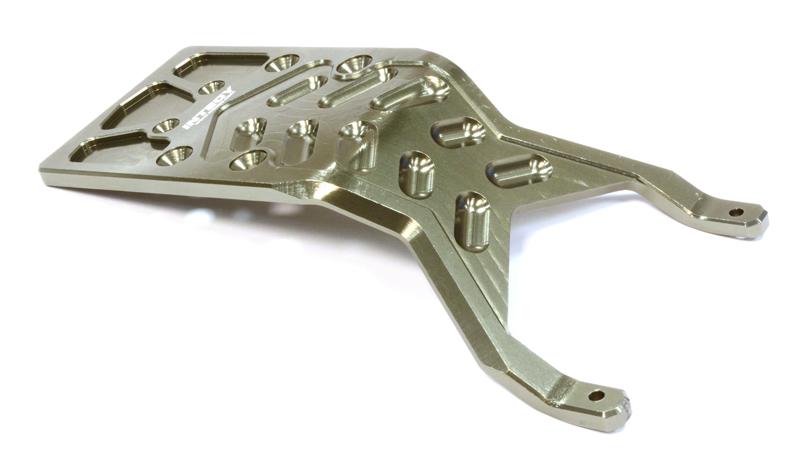 T8649GREY Billet 4mm Rear Skid Plate for 1/10 Stampede 2WD & Slash 2WD (non-LCG) 3623 5837 - Image 1