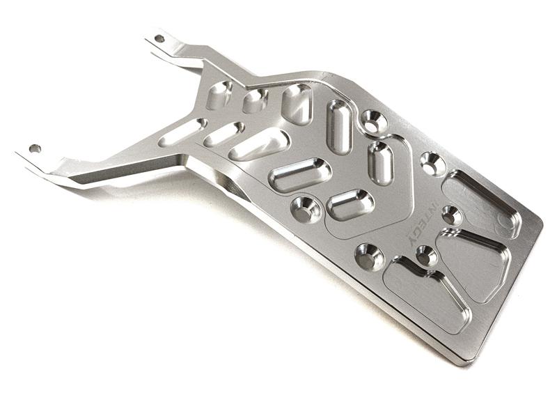T8649SILVER Billet 4mm Rear Skid Plate for 1/10 Stampede 2WD & Slash 2WD (non-LCG) 3623 5837 - Image 1