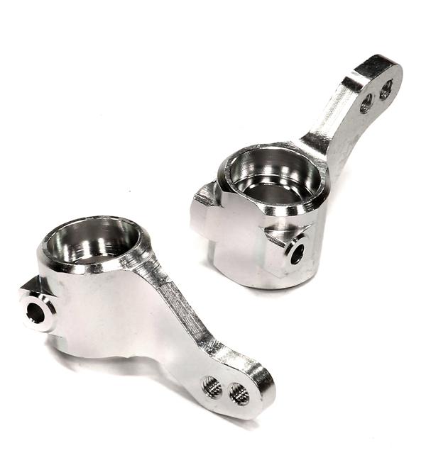 T8661SILVER Billet Machined Steering Knuckles for Traxxas 1/10 Bandit 3636 - Image 1