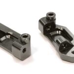 Grey Billet Machined Front Caster Blocks for Traxxas 1/10 Slash 2WD 3632