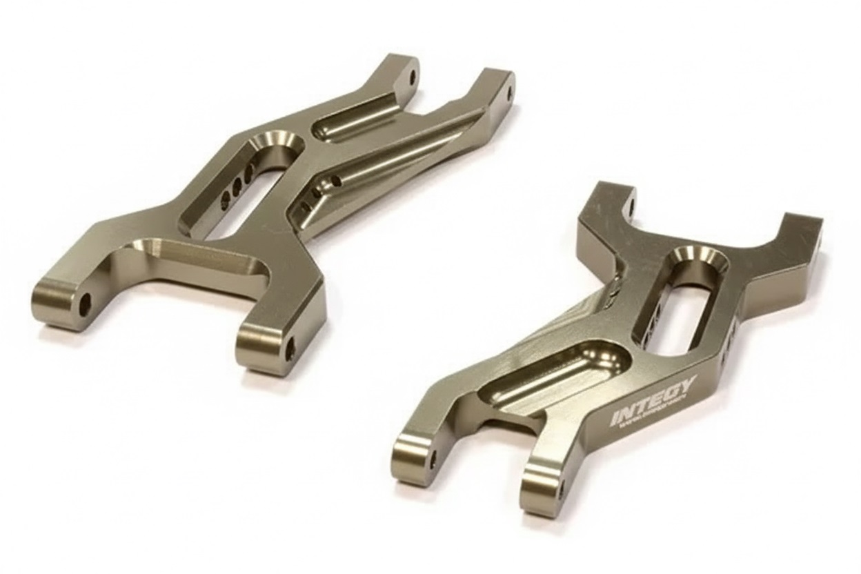 T8664GREY Grey Billet Machined Front Suspension Arms for Traxxas 1/10 Slash 2WD 3631 - Image 1