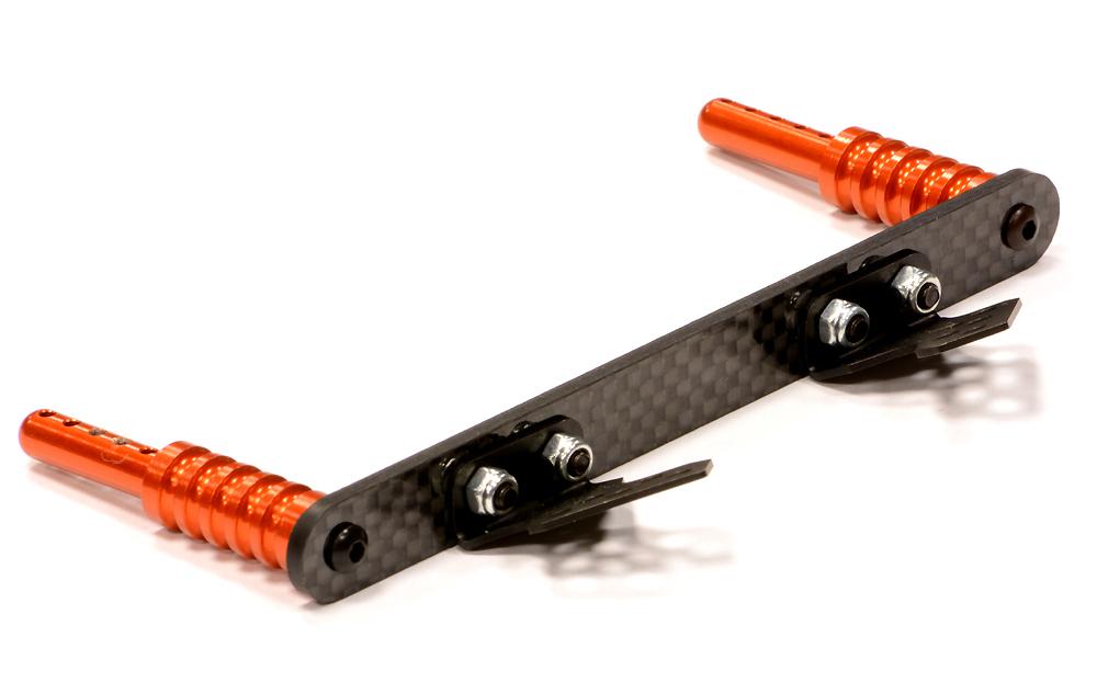 T8666ORANGE Machined Front Body Mount Set for Traxxas 1/10 Slash 2WD 1914R - Image 1