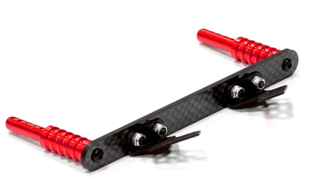 T8666RED Machined Front Body Mount Set for Traxxas 1/10 Slash 2WD 1914R - Image 1