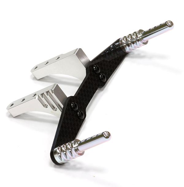 T8671SILVER Machined Rear Body Mount Set for Traxxas 1/10 Slash 2WD 1914R - Image 1