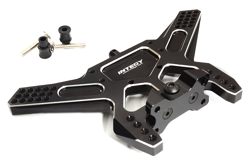 T8672BLACK Black Billet Machined Rear Shock Tower for Traxxas 1/10 Slash 2WD 3638 - Image 1