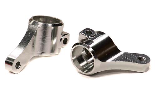 T8675SILVER Billet Machined Steering Knuckles for Traxxas 1/10 Slash 2WD 3654 - Image 1