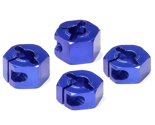 T8677BLUE Billet Machined Hex Wheel Hubs for Traxxas 1/10 Slash 2WD 3654 - Image 1
