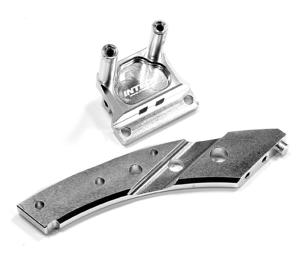 T8679SILVER Silver Billet Machined Rear Anti-Bending Plate for HPI Ken Block WR8 Flux - Image 1