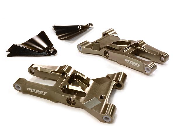 T8684GREY Billet Machined Front Lower Suspension Arms for HPI Ken Block WR8 3.0 - Image 1