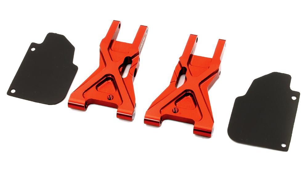 T8685RED Red Billet Machined Rear Lower Suspension Arms for HPI Ken Block WR8 3.0 - Image 1