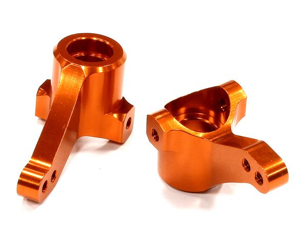 T8686ORANGE Orange Billet Machined Steering Knuckles for HPI Ken Block WR8 3.0 - Image 1