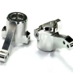 Silver Billet Machined Steering Knuckles for HPI Ken Block WR8 3.0