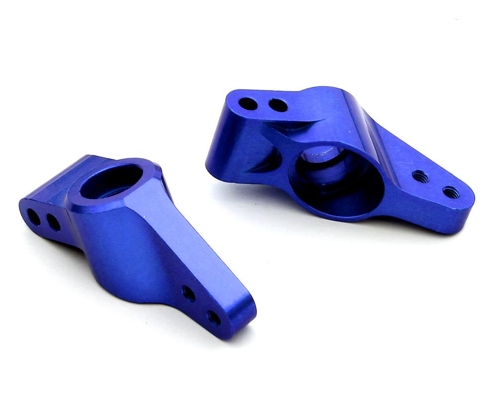 T8687BLUE Blue Billet Machined Rear Hub Carriers for HPI Ken Block WR8 3.0 - Image 1