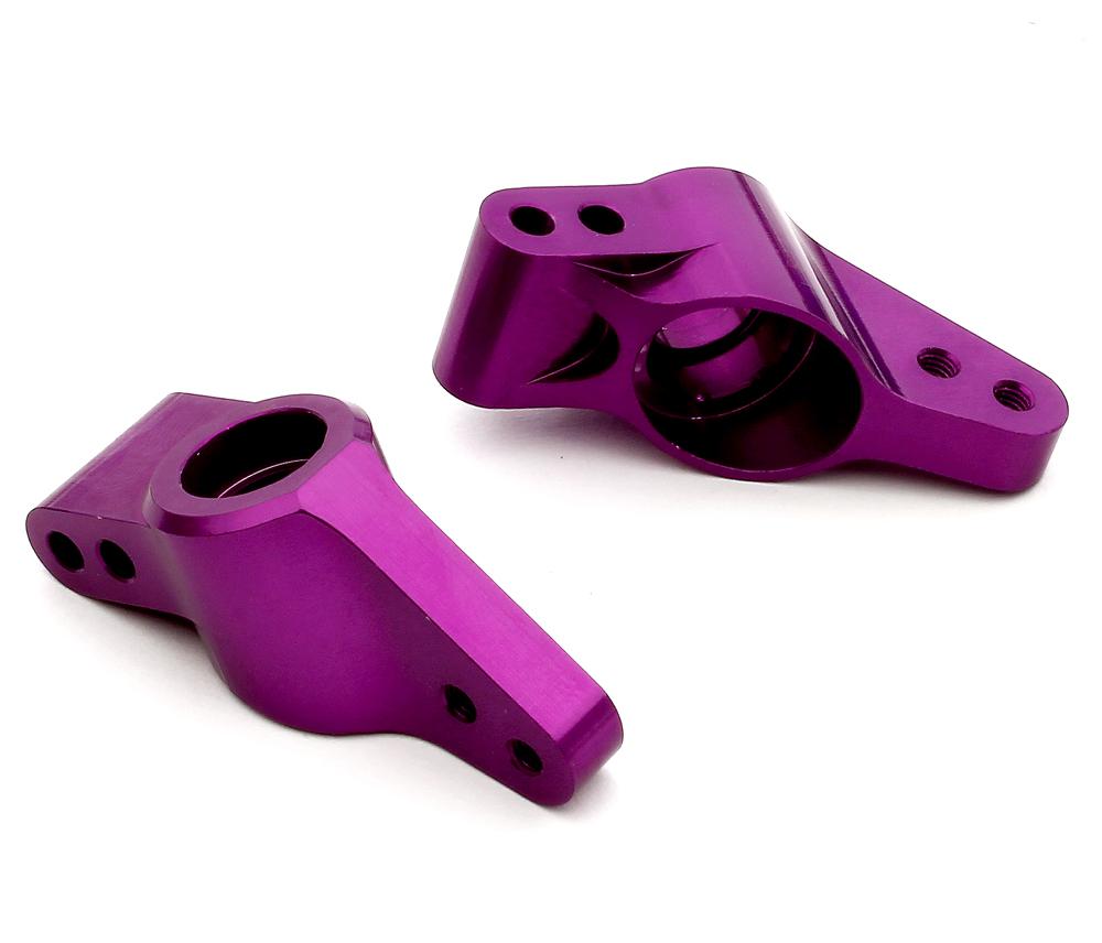 T8687PURPLE Billet Machined Rear Hub Carriers for HPI Ken Block WR8 3.0 - Image 1