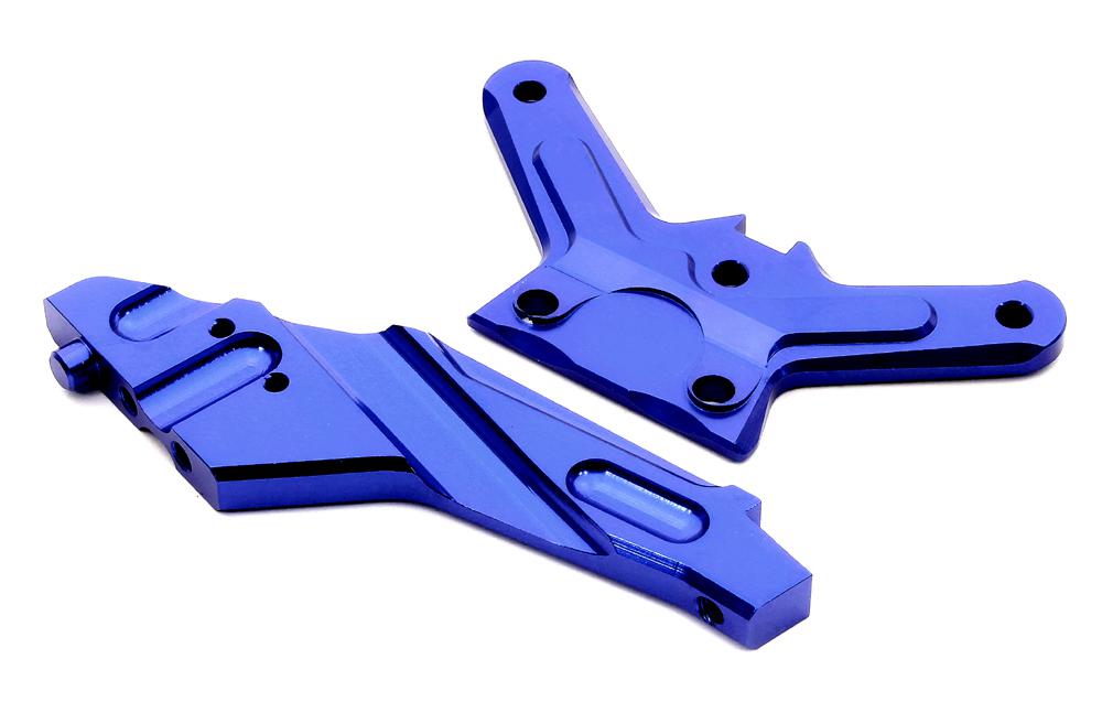 T8691BLUE Billet Machined Front Anti-Bending Plate for HPI 1/10 Bullet MT & Bullet ST - Image 1