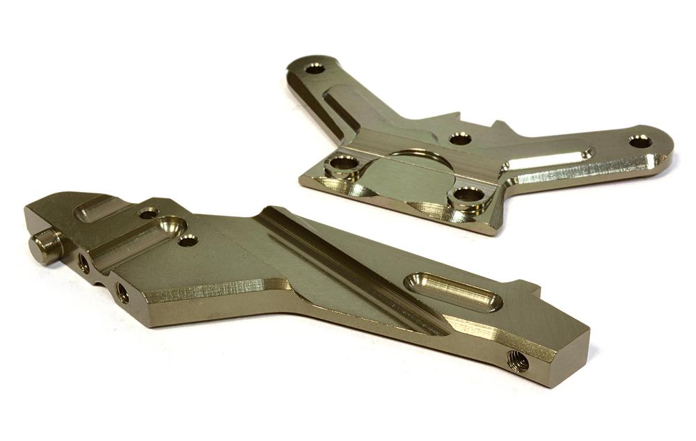 T8691GREY Billet Machined Front Anti-Bending Plate for HPI 1/10 Bullet MT & Bullet ST - Image 1