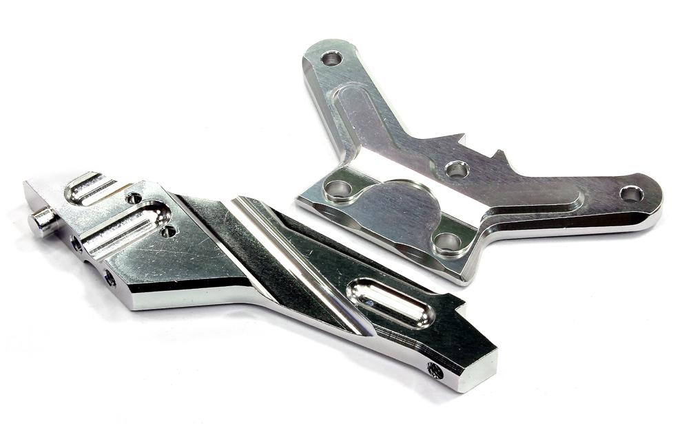 T8691SILVER Billet Machined Front Anti-Bending Plate for HPI 1/10 Bullet MT & Bullet ST - Image 1