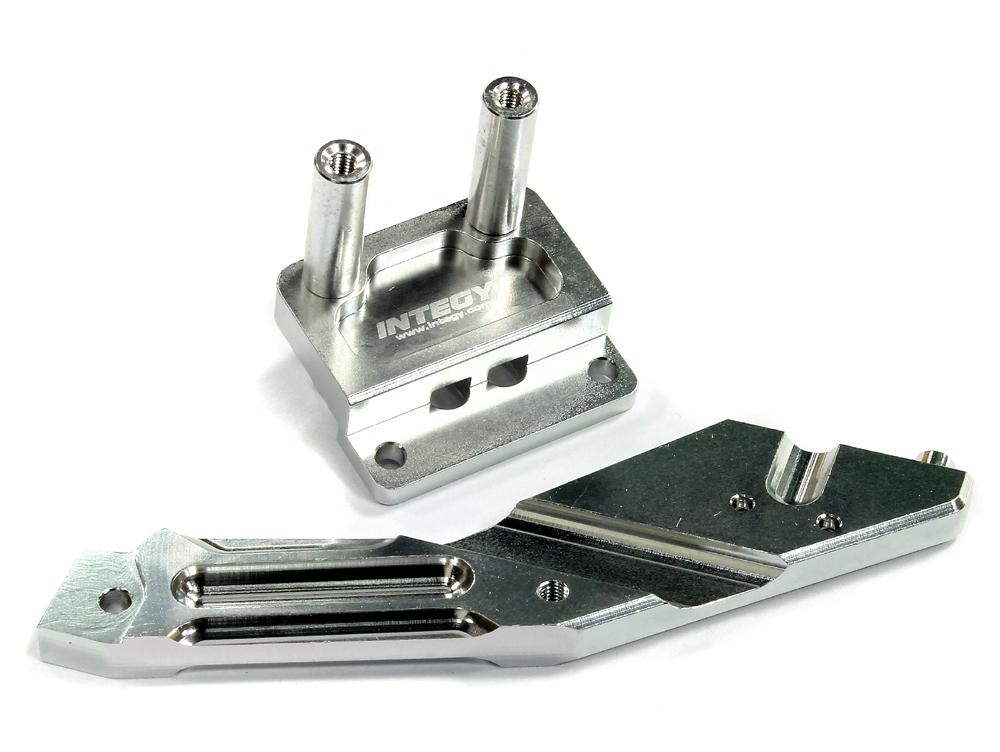 T8692SILVER Billet Machined Rear Anti-Bending Plate for HPI 1/10 Bullet MT & Bullet ST - Image 1