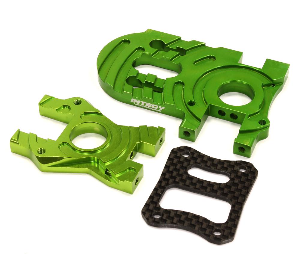 T8693GREEN Billet Machined Motor Mount for HPI 1/10 Bullet MT & Bullet ST - Image 1