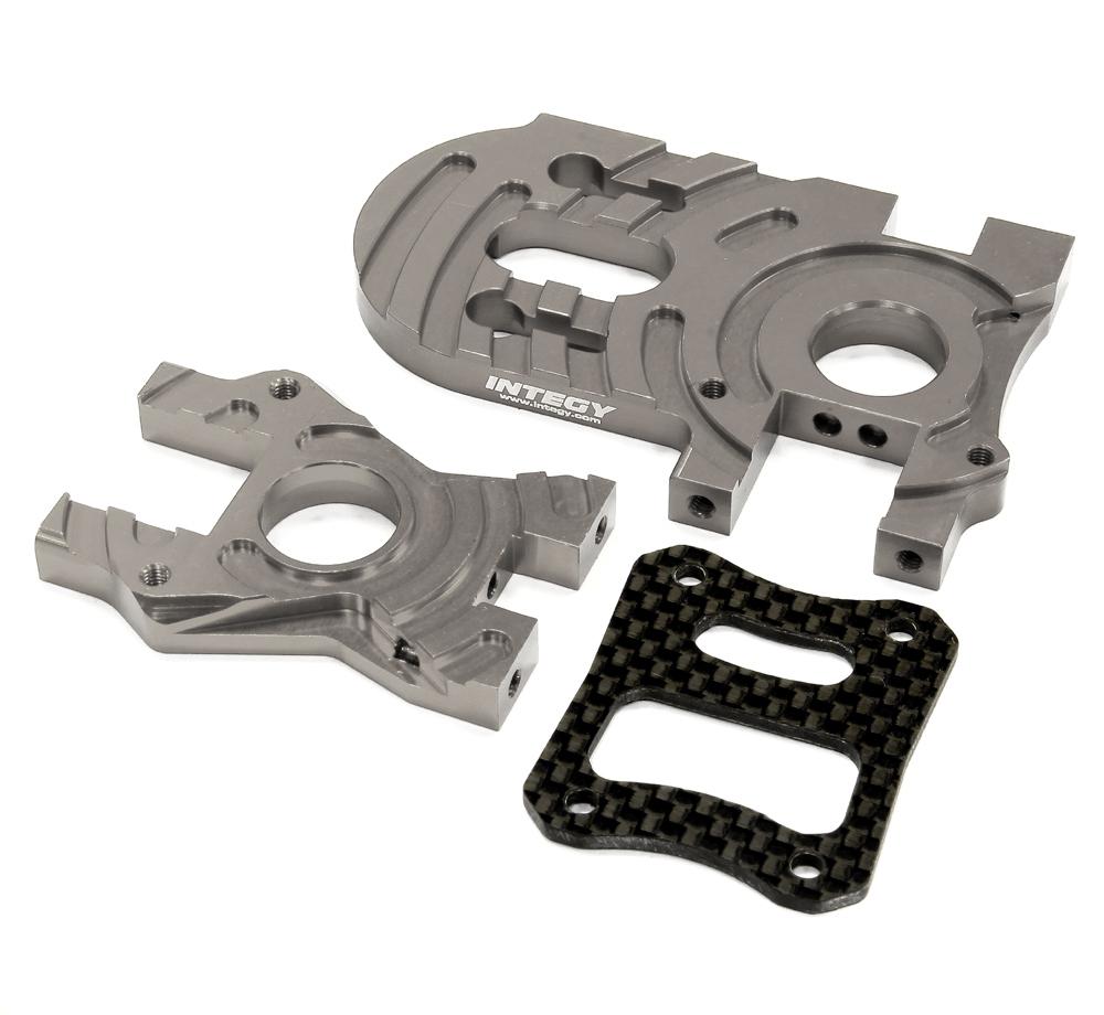 T8693GREY Billet Machined Motor Mount for HPI 1/10 Bullet MT & Bullet ST - Image 1