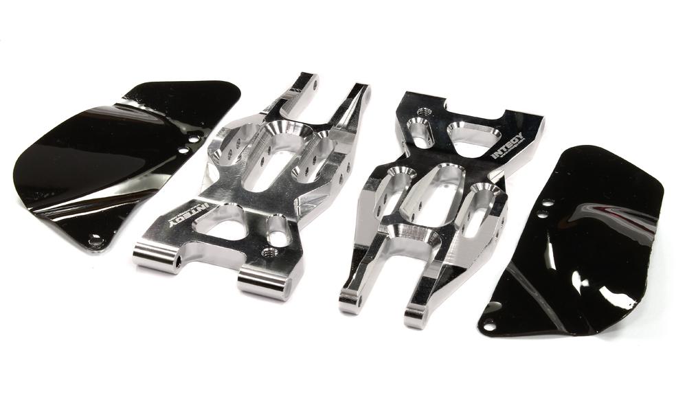 T8696SILVER Billet Machined Front Lower Suspension Arm for HPI 1/10 Bullet MT & Bullet ST - Image 1