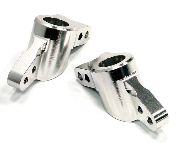 T8699SILVER Silver Billet Machined Rear Hub Carriers for HPI 1/10 Bullet MT & Bullet ST - Image 1