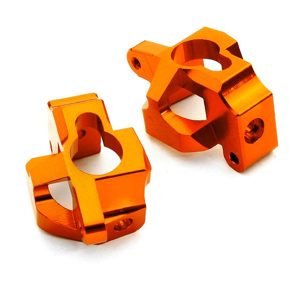 T8700ORANGE Billet Machined Caster Blocks (2) for HPI 1/10 Bullet MT & Bullet ST - Image 1