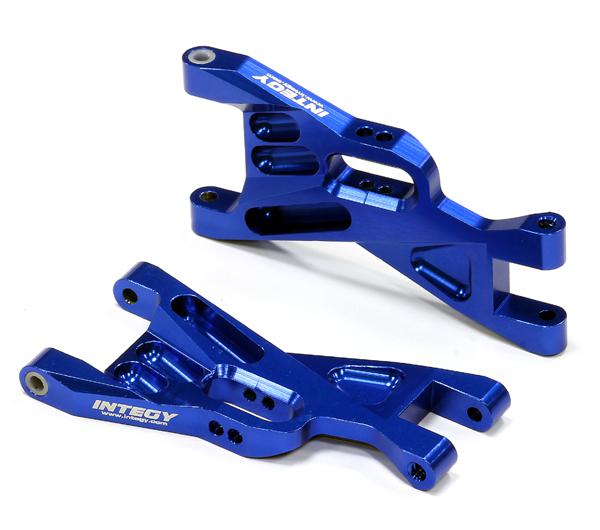 T8703BLUE Blue Billet Machined Front Lower Suspension Arms for Traxxas 1/10 Bandit 2531X - Image 1
