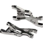 Silver Billet Machined Front Lower Suspension Arms for Traxxas 1/10 Bandit 2531X