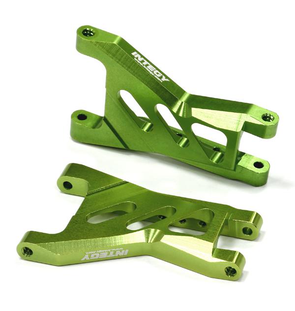 T8704GREEN Green Billet Machined Rear Lower Suspension Arms for Traxxas 1/10 Bandit 2750R - Image 1