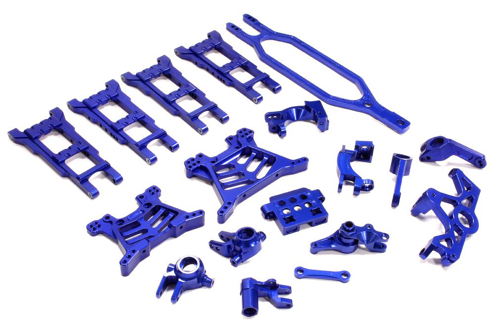 T8713BLUE Billet Machined T3 Complete Conversion Kit for 1/10 Slash 4X4 (non-LCG) - Image 1