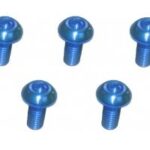 M3 x 6 AL7075 Button Head Hex Socket - Machine (5 Pcs) Light Blue
