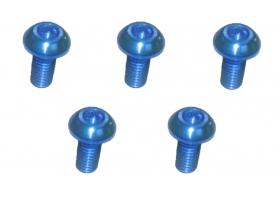 TS-BSM306ALLB M3 x 6 AL7075 Button Head Hex Socket - Machine (5 Pcs) Light Blue - Image 1
