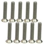 M2.6 X 14 Titanium Flat Head Hex Socket - Machine (10 Pcs)