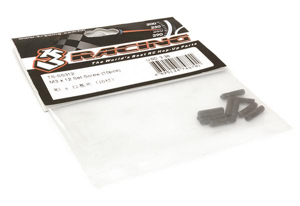 TS-SS312 3Racing Steel M3 x 12 Set Screw (10pcs) - Image 1
