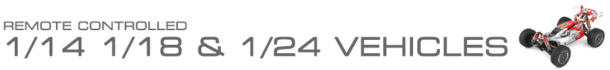 1/14, 1/18 & 1/24 RC Vehicles